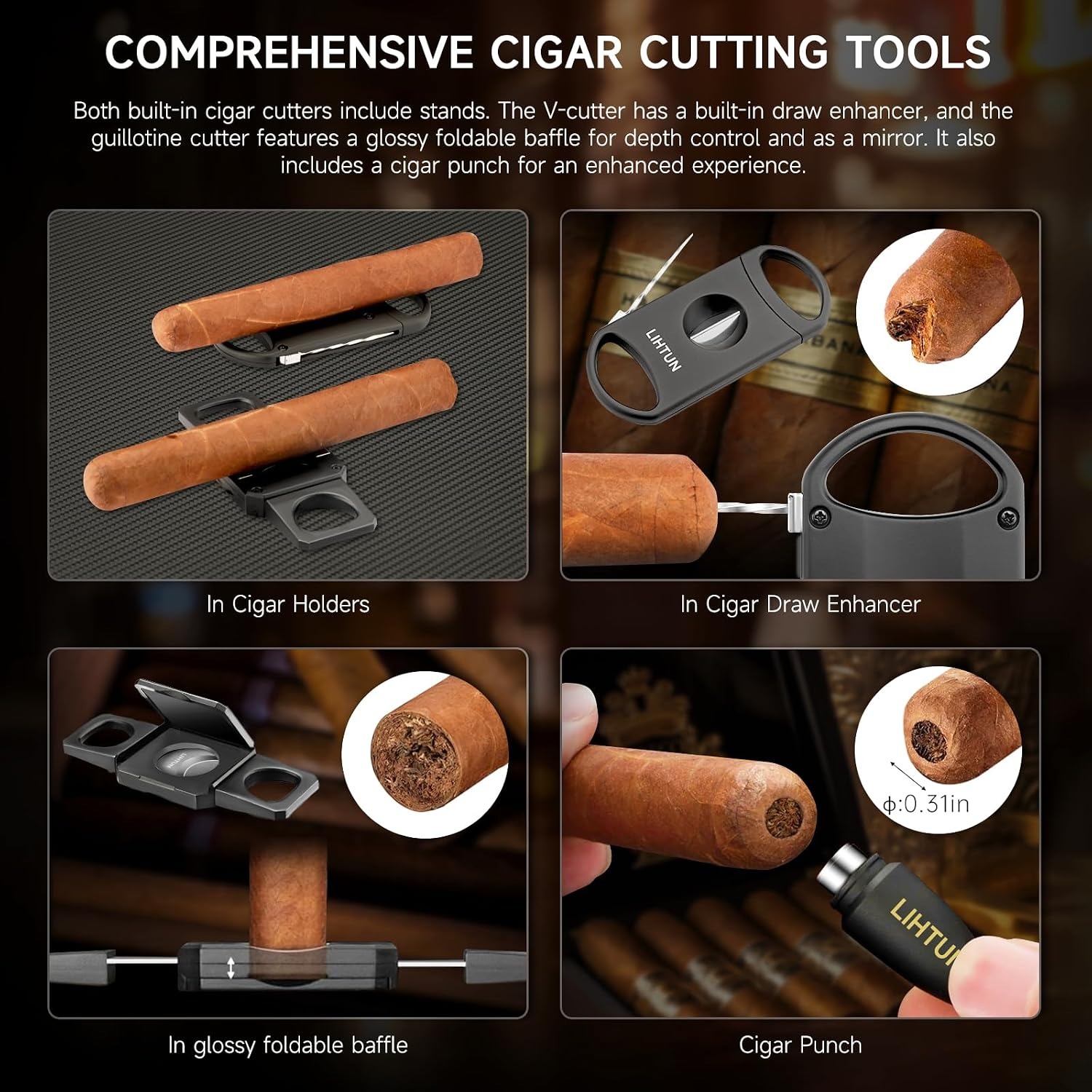LIHTUN Travel Cigar Gift Set