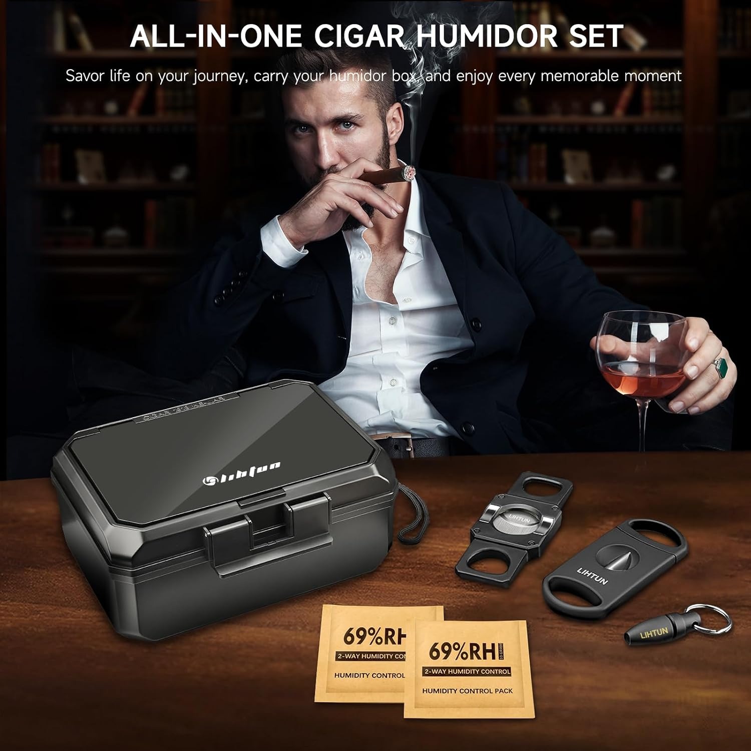 LIHTUN Travel Cigar Gift Set