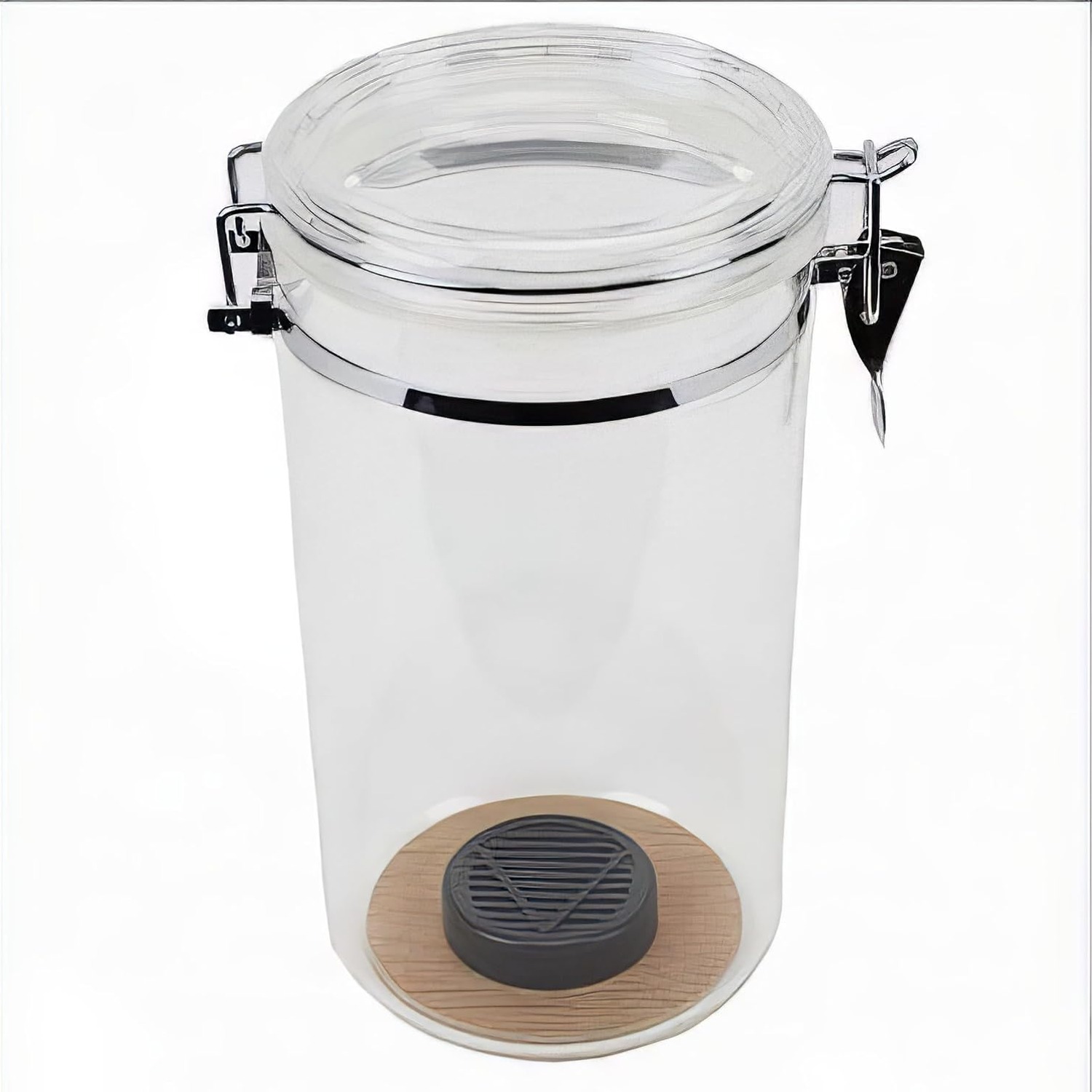 Acrylic Cigar Humidor Jar (2-Pack) with Spanish Cedar Base and Humidifier