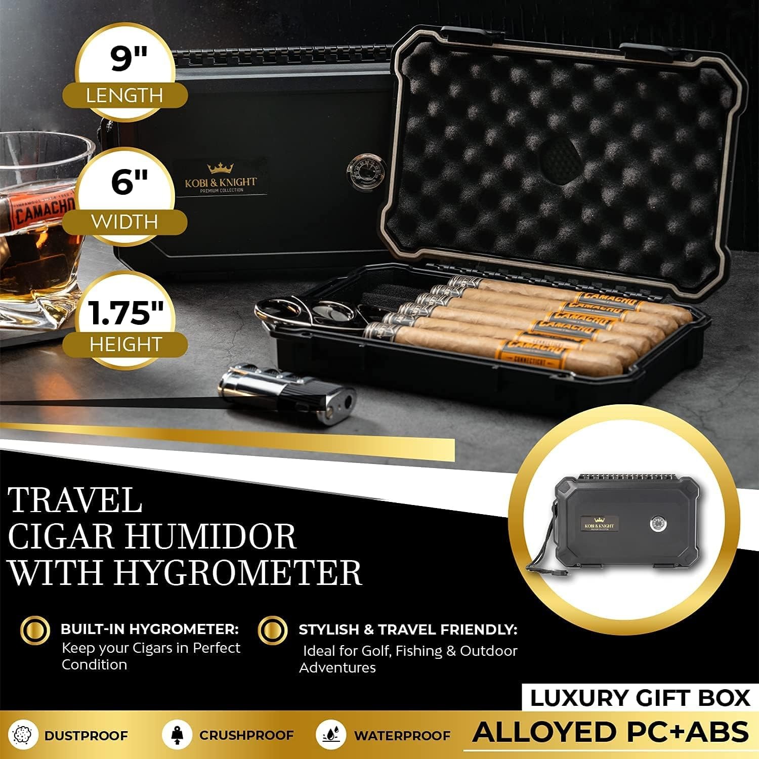 Kobi & Knight Travel Humidor Cigar Case: image 3